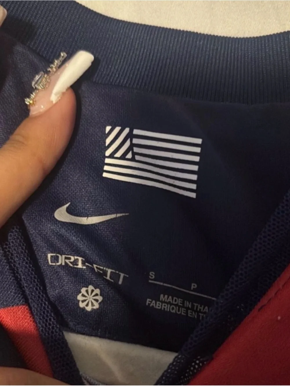 Nike Women's Short Sleeve Tee in Navy and Red